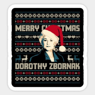 Dorothy Zbornak Merry Christmas Sticker